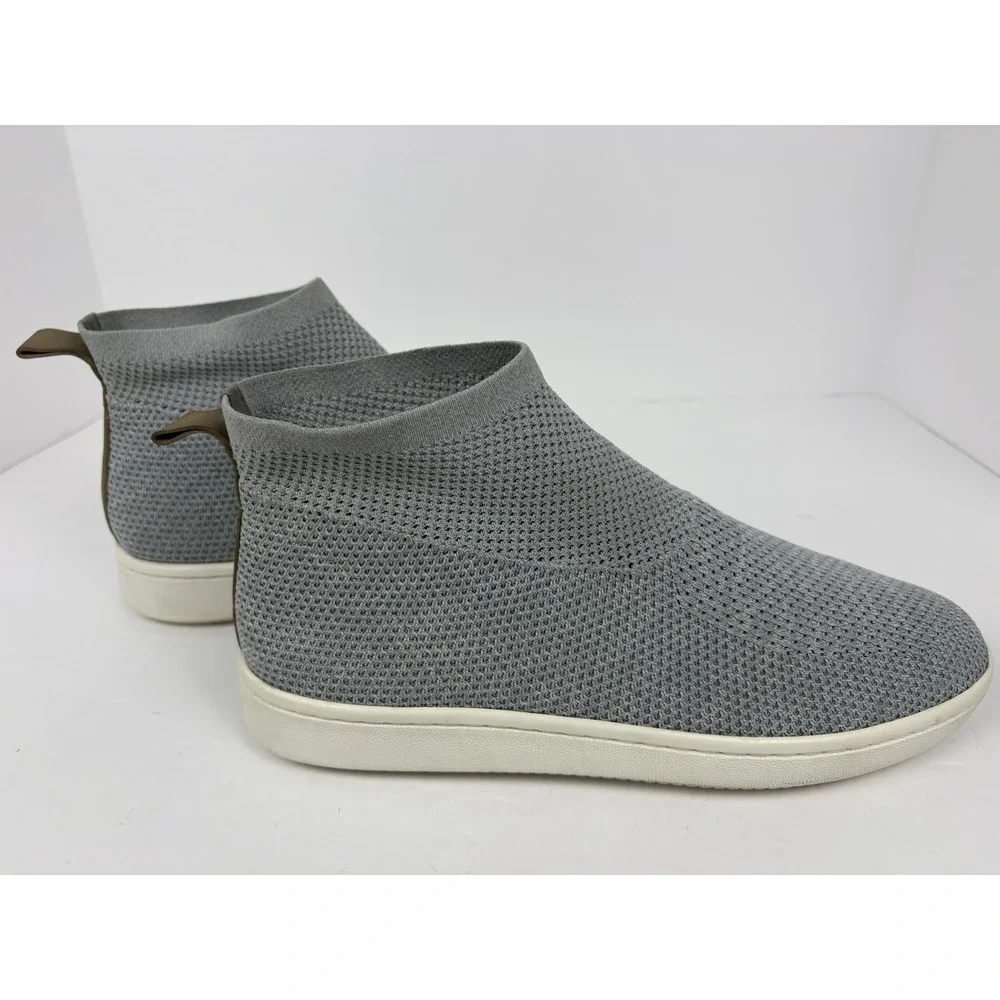 Eileen Fisher Point Recycled Knit Sneakers Shoes Gray Stretch Women's Size 9.5.